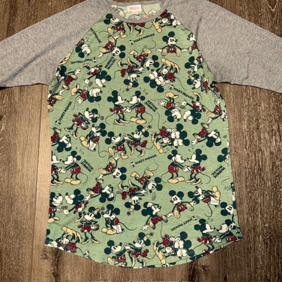 LuLaRoe Tops - LuLaRoe Disney Randy Mickey Minnie Disney Print Shirt Size M Medium EUC